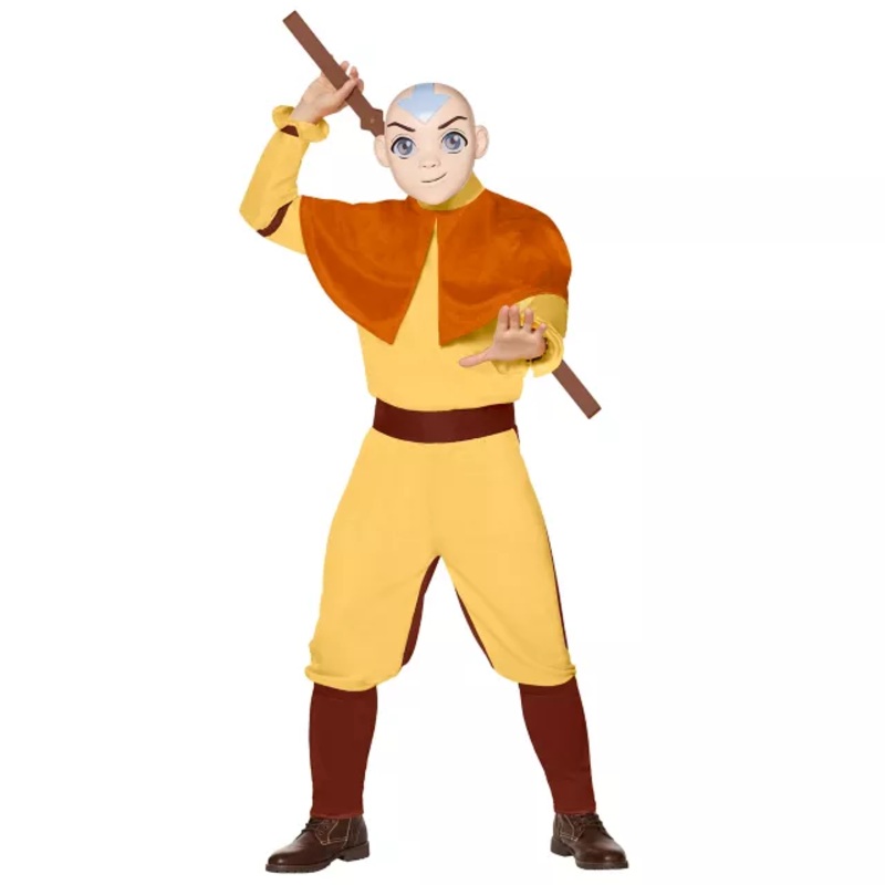 Adult Aang Costume - Avatar: The Last Airbender ORANGE ADULT SMALL
