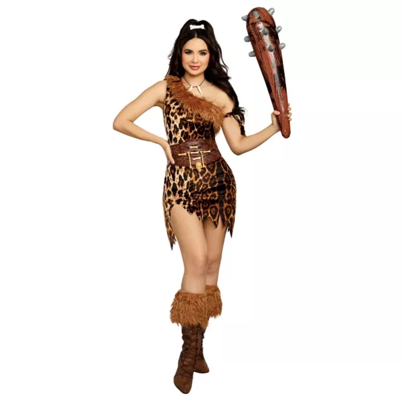 Adult Cavegirl Costume BROWN ADULT EX SMALL