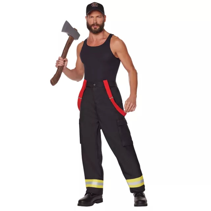 Adult Firefighter Costume Kit BLACK / MULTI ADULT EX SMALL