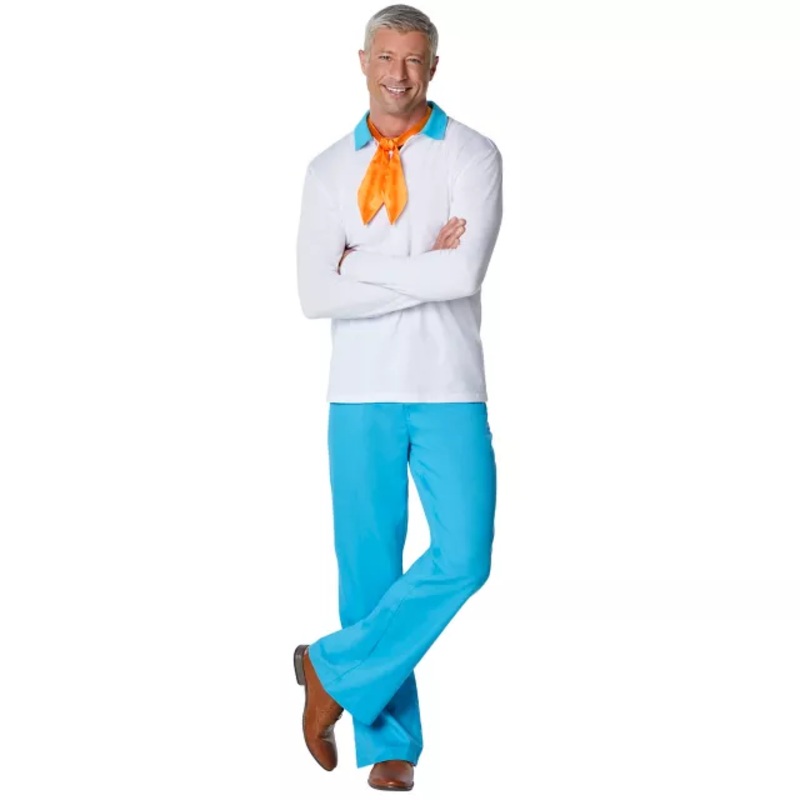 Adult Fred Costume - Scooby-Doo MULTI-COLOR ADULT SMALL