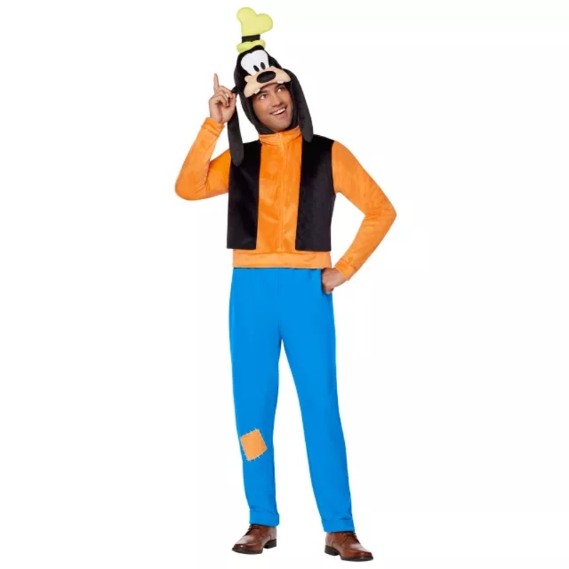 Adult Goofy One Piece Costume - Mickey and Friends MULTI-COLOR SMALL/MEDIUM