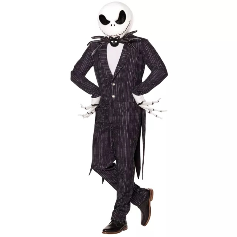 Adult Jack Skellington Plus Size Costume Kit - The Nightmare Before Christmas BLACK AND WHITE 2X