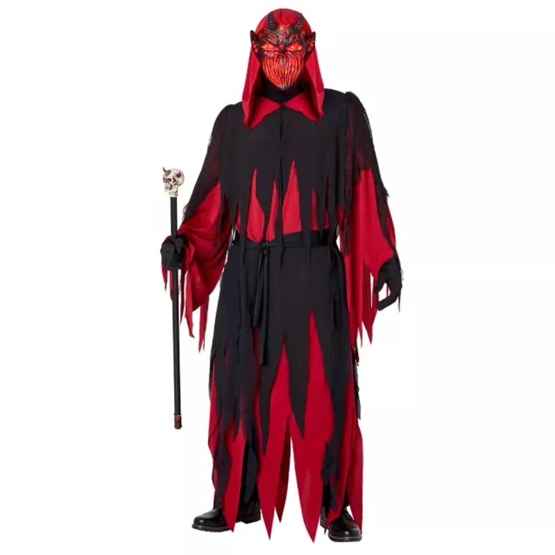 Adult Light-Up Devil Costume RED ADULT MEDIUM