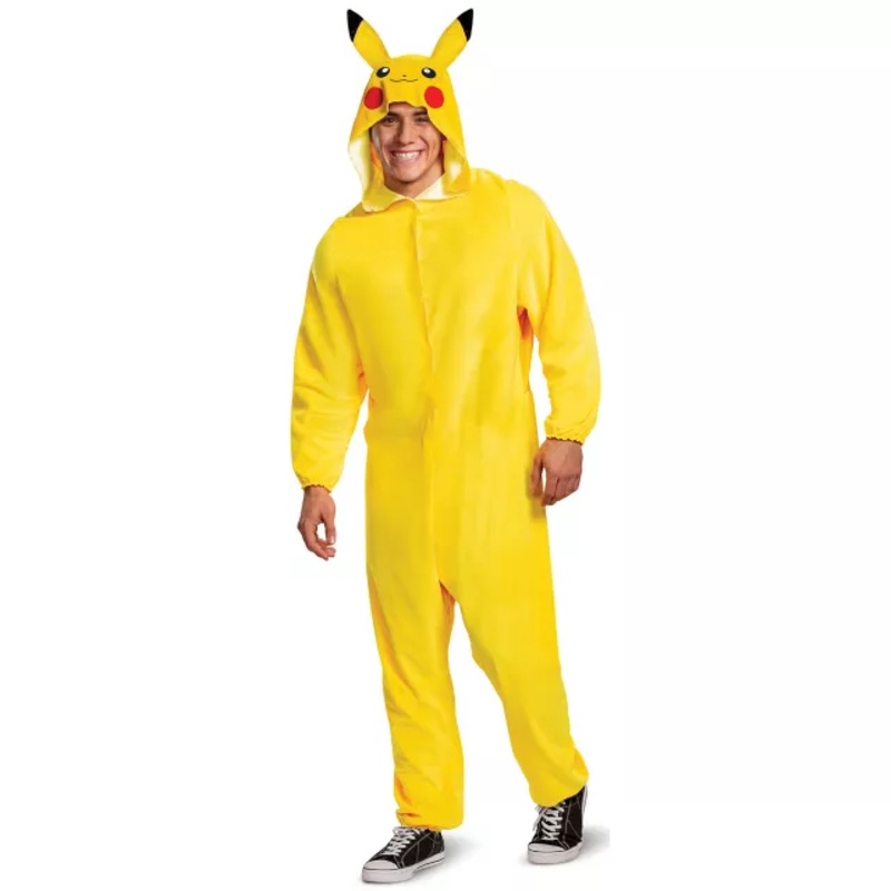 Adult Pikachu Jumpsuit - Pokmon YELLOW SMALL/MEDIUM