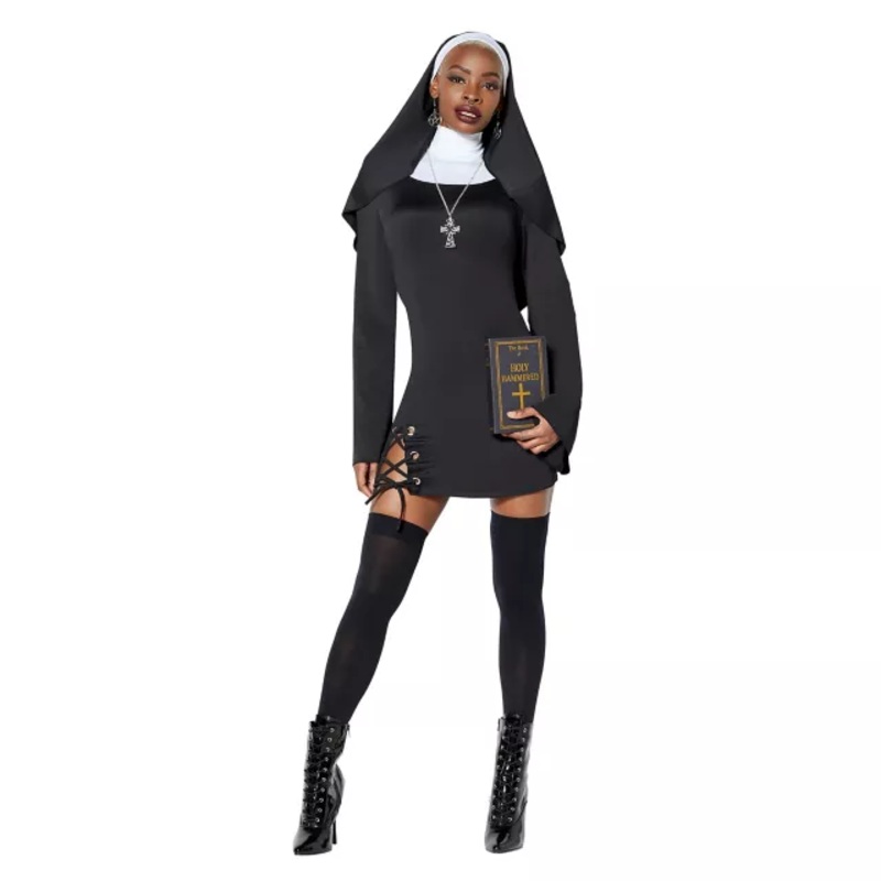 Adult Sinful Sister Costume BLACK SMALL/MEDIUM