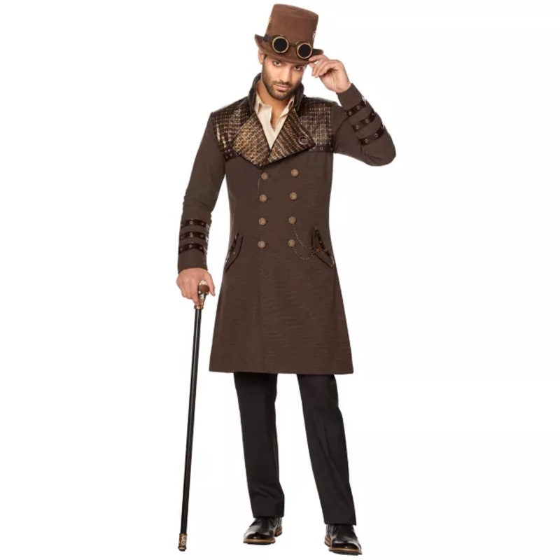 Adult Steampunk Duster Jacket BROWN ADULT MEDIUM