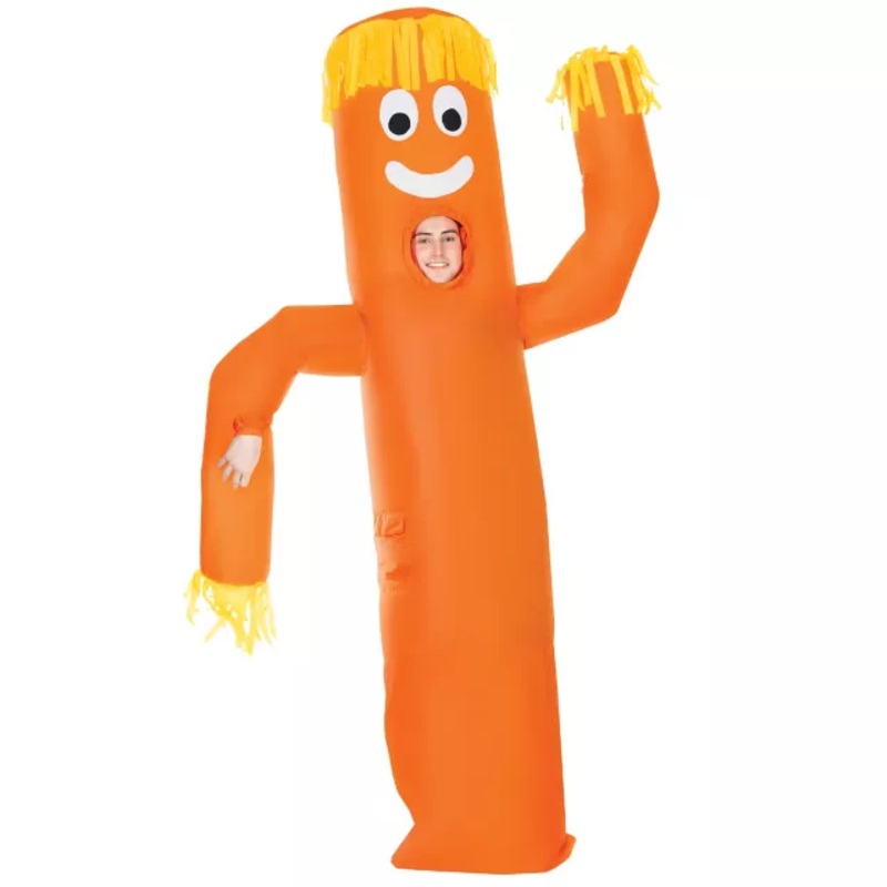 Adult Wild Wavy Inflatable Costume ORANGE ONE SIZE FITS MOST