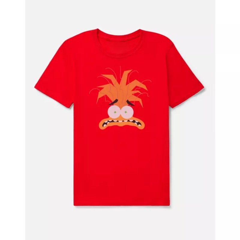 Anxiety T Shirt - Inside Out 2 BLACK AND ORANGE ADULT SMALL