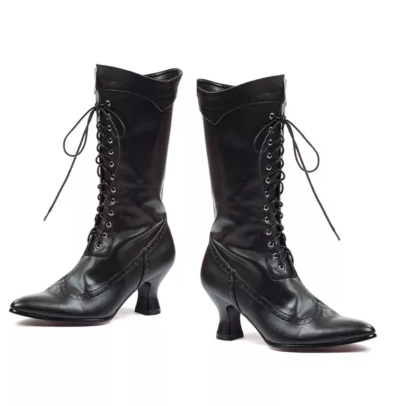 Black Victorian Boot BLACK SIZE 6