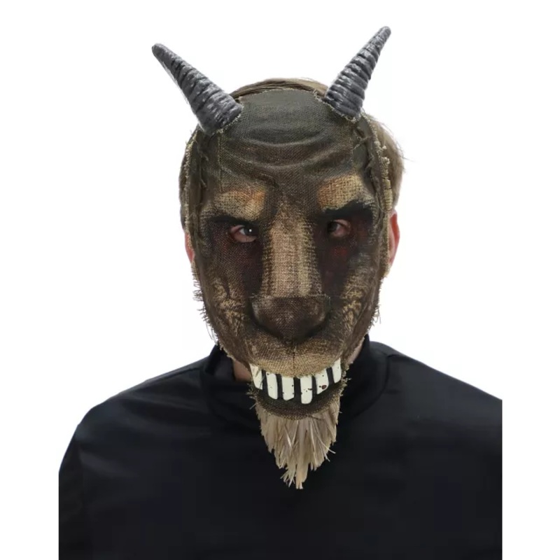 Bloody Burlap Goat Half Mask BROWN ONE SIZE FITS MOST