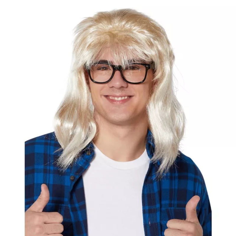 Garth Alger Wig and Glasses - Saturday Night Live BLONDE ONE SIZE FITS MOST