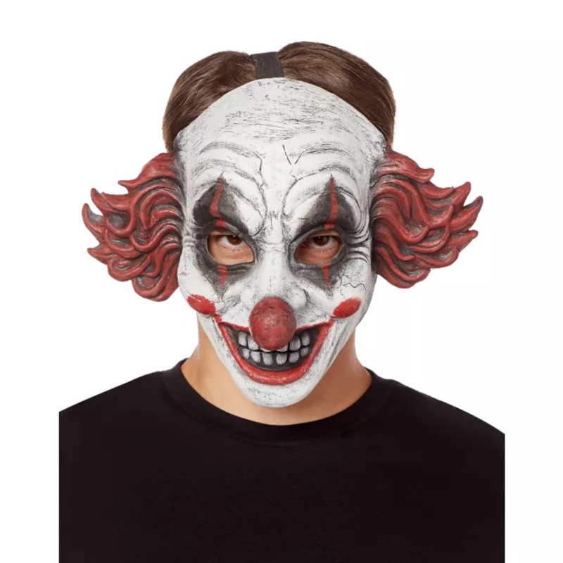 Happy Clown Half Mask  ONE SIZE FITS MOST