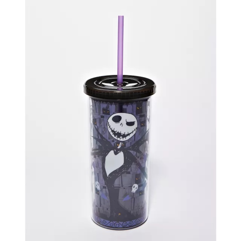 Jack Skellington Skull and Heart Cup with Straw 20 oz. - The Nightmare Before Christmas MULTI-COLOR 20 OUNCE