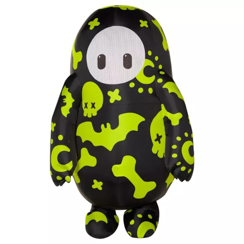 Kids Glow in the Dark Spooky Doodles Inflatable Costume - Fall Guys BLACK CHILD ONE SIZE