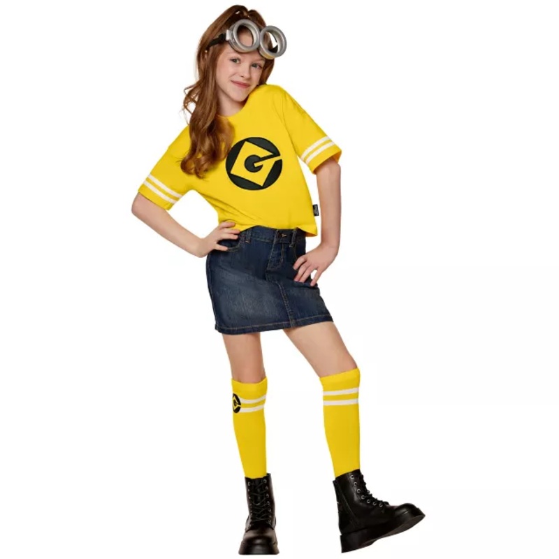Kids Minions Kevin Short Sleeve Costume Kit BLUE/YELLOW CHILD SMALL