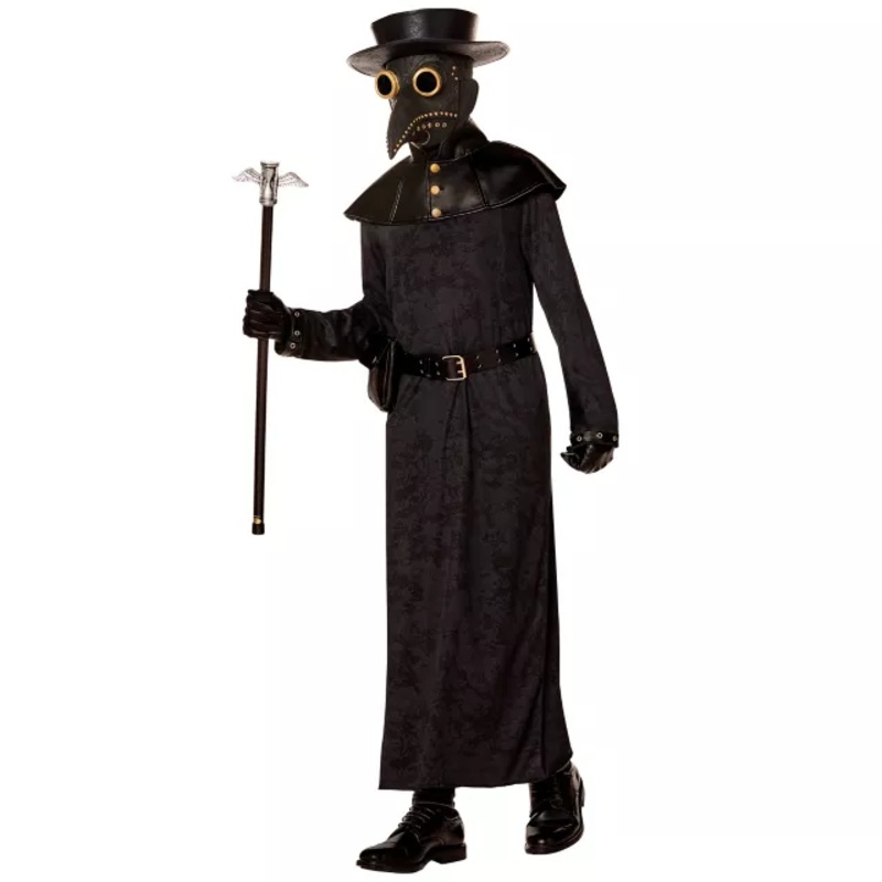 Kids Plague Doctor Costume BLACK CHILD SMALL