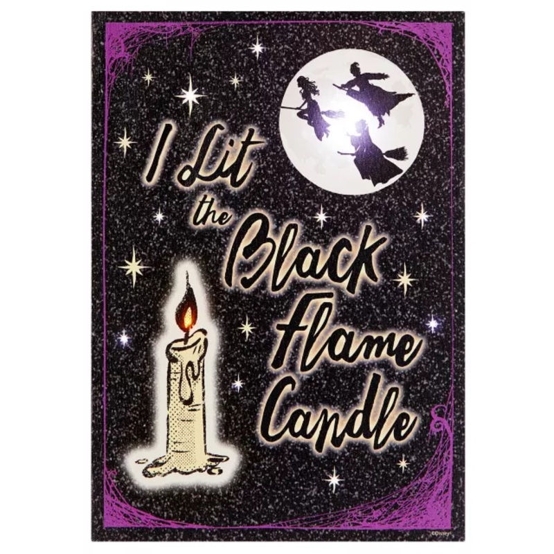 Light-Up Black Flame Candle Canvas - Hocus Pocus MULTI-COLOR 10 INCHES