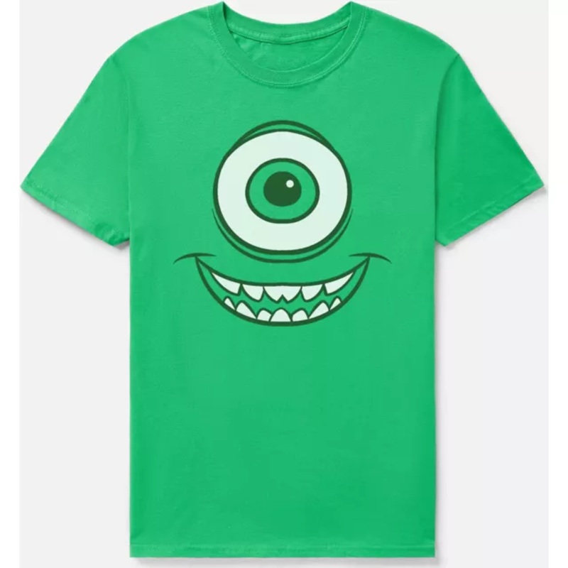 Mike Wazowski Face T Shirt - Monsters Inc. KELLY GREEN ADULT SMALL