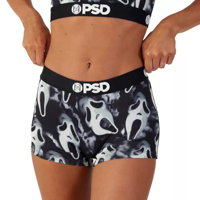 PSD Ghost Face Boyshorts BLACK ADULT SMALL
