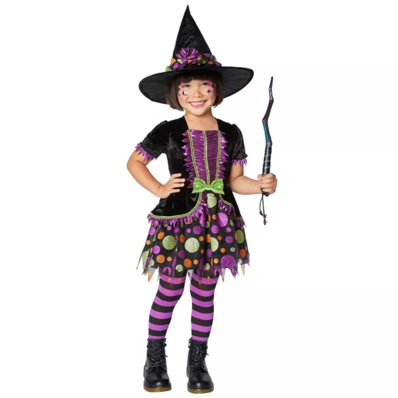 Toddler Sparkling Witch Costume PURPLE 2T