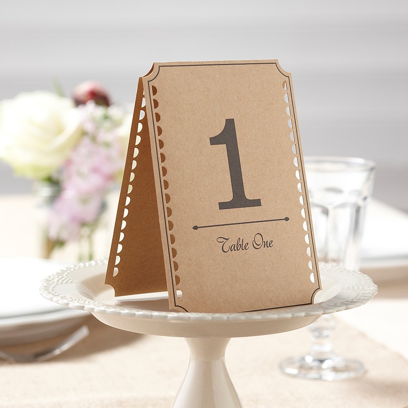 12 vintage table number cards