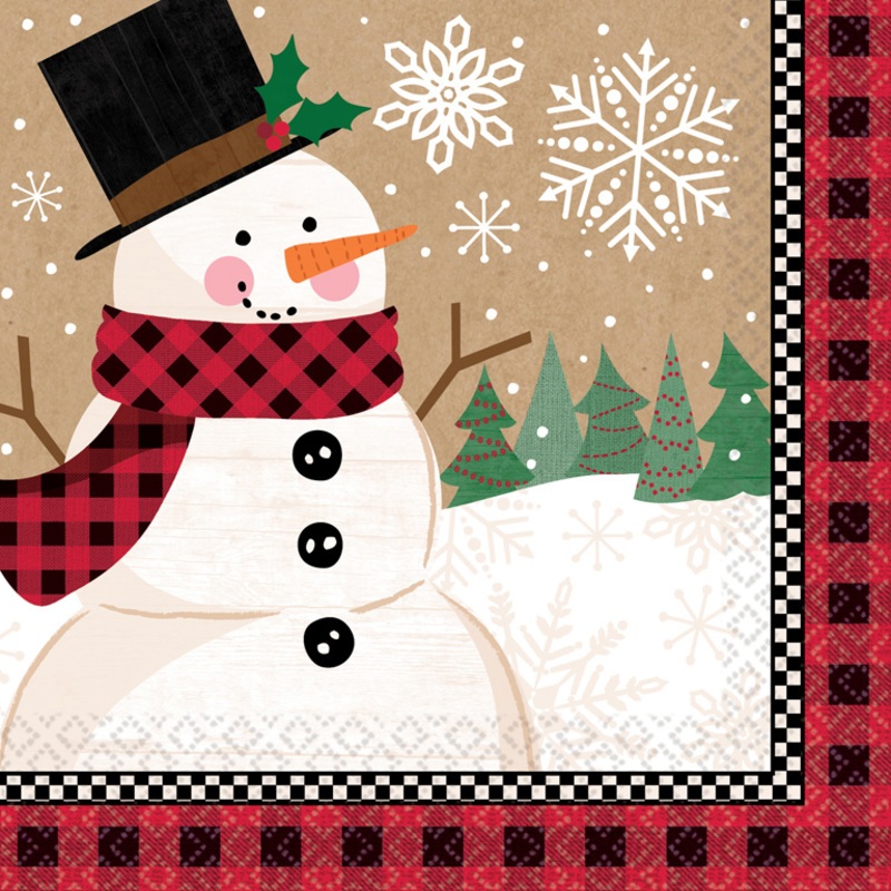 16 winter wonderland napkins 25cm