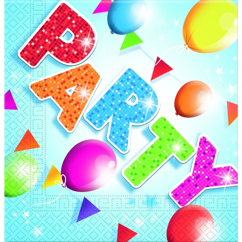 20 Fabulous Partytime napkins 33cm