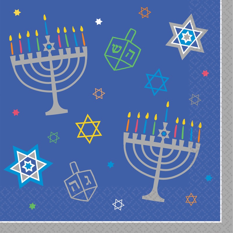 36 Happy Hanukkah napkins 33cm