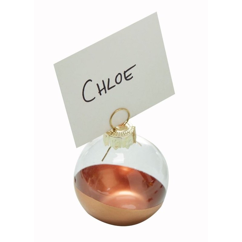 4 rose gold metallic magic ball card holders