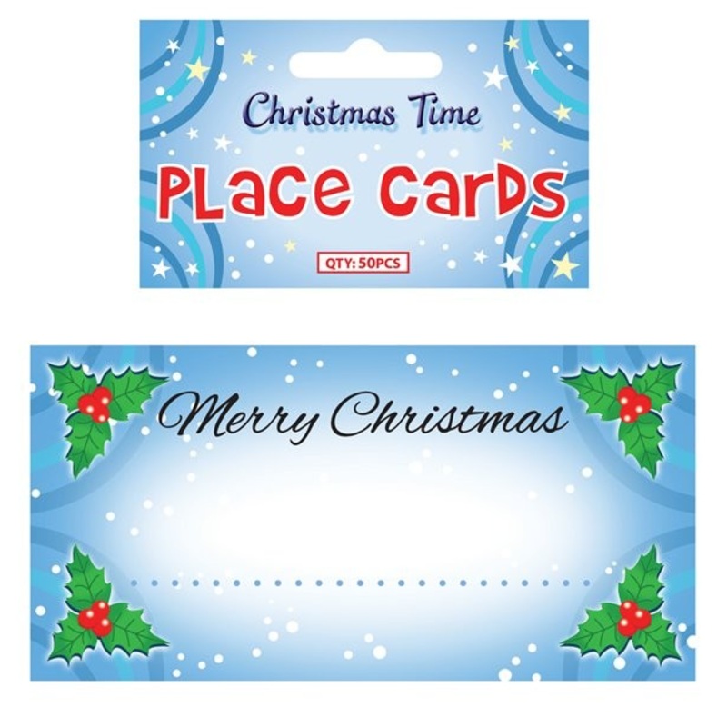 50 Christmas place cards 9cm x 5cm