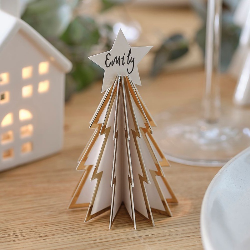 6 fir tree place card holders