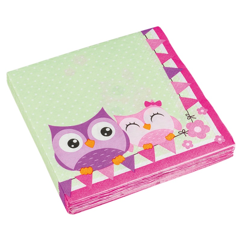 Adorable pair of owls napkins 20 pieces