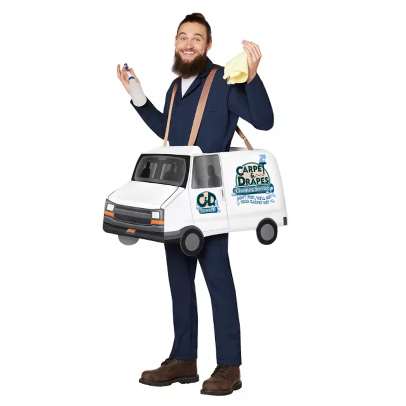 Adult Carpet Cleaning Van Ride-Along Costume MULTI-COLOR ONE SIZE FITS MOST