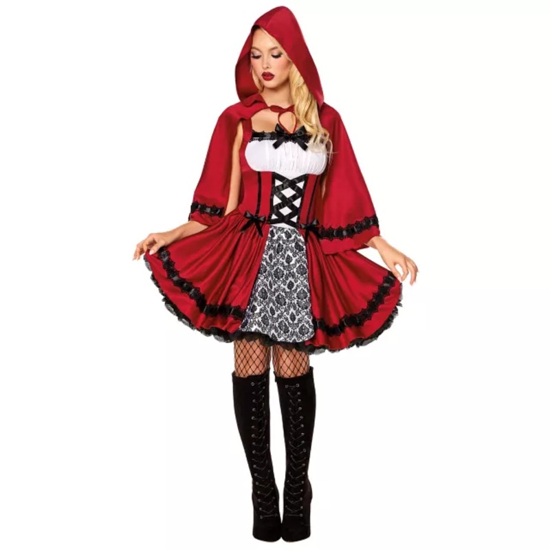 Adult Rebellious Red Riding Hood Costume RED ADULT EX SMALL