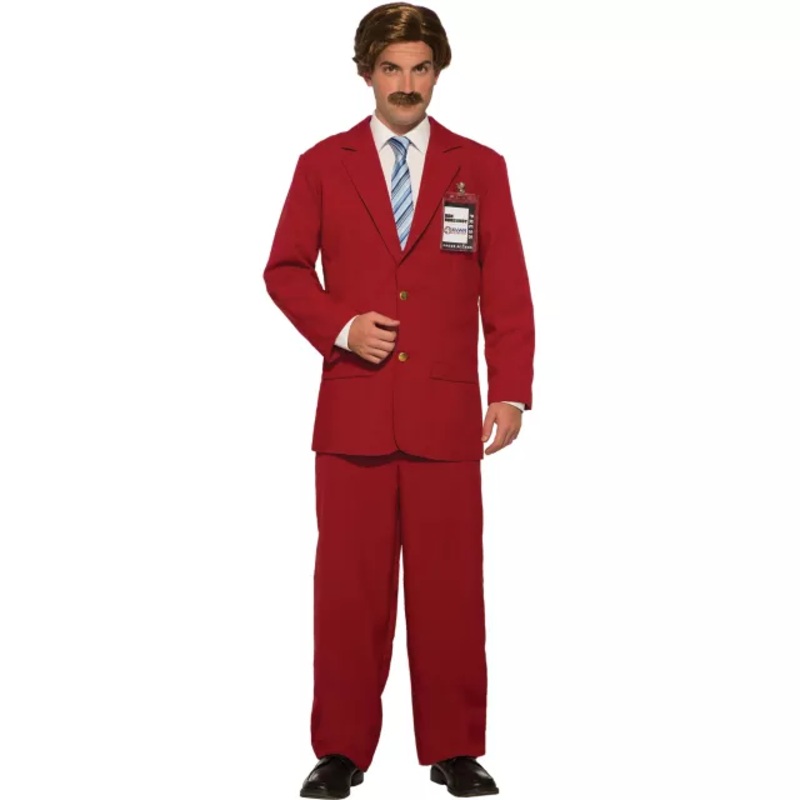 Adult Ron Burgundy Suit Costume - Anchorman BURGUNDY ONE SIZE FITS MOST