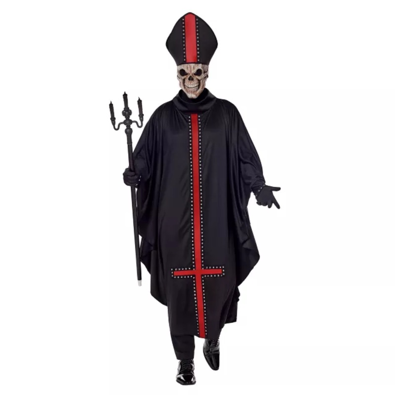 Adult Skeleton Bishop Costume MULTI-COLOR ONE SIZE FITS MOST