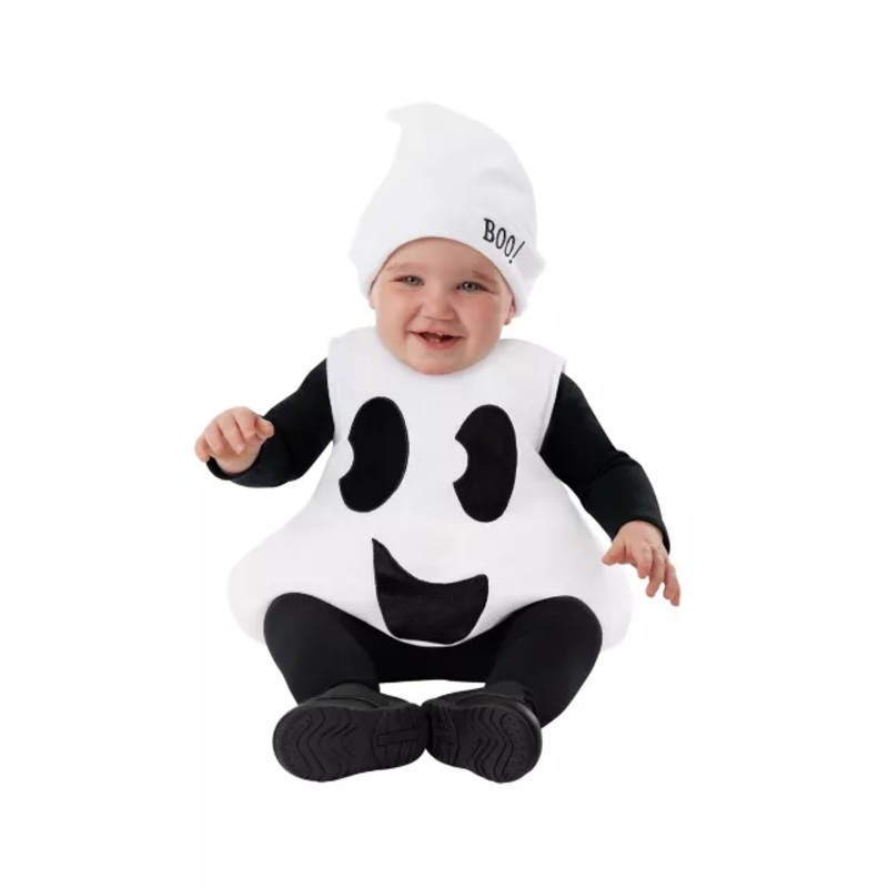Baby Ghost Costume WHITE 0 TO 6 MONTHS