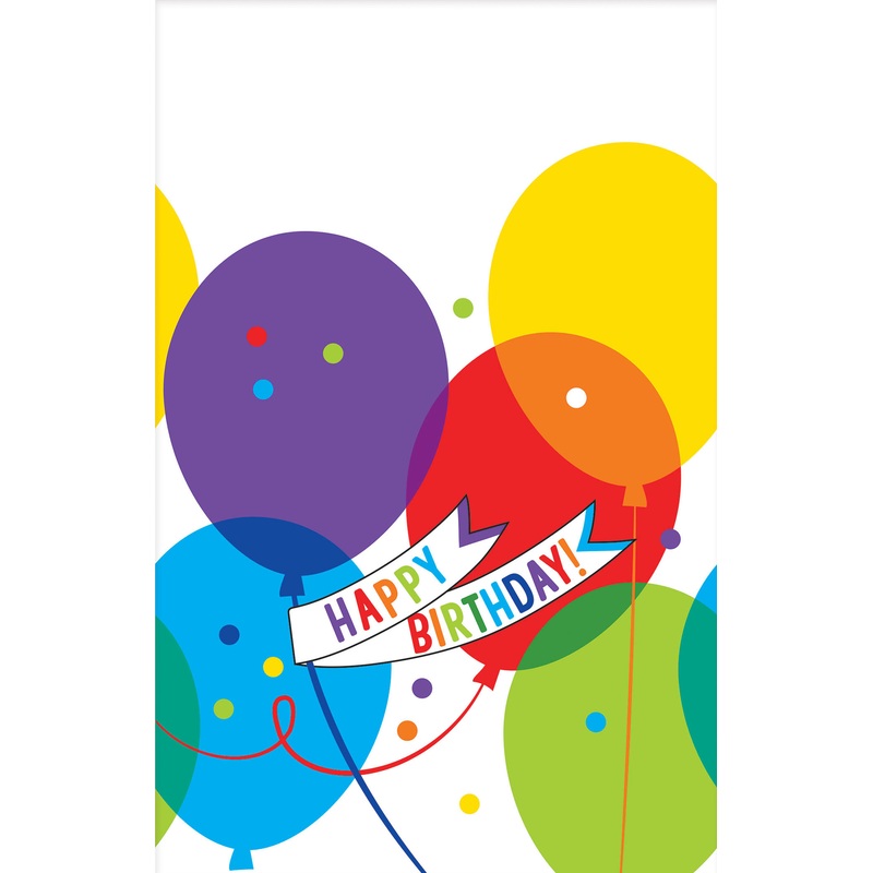 Balloon Surprise tablecloth 2.59 x 1.37m