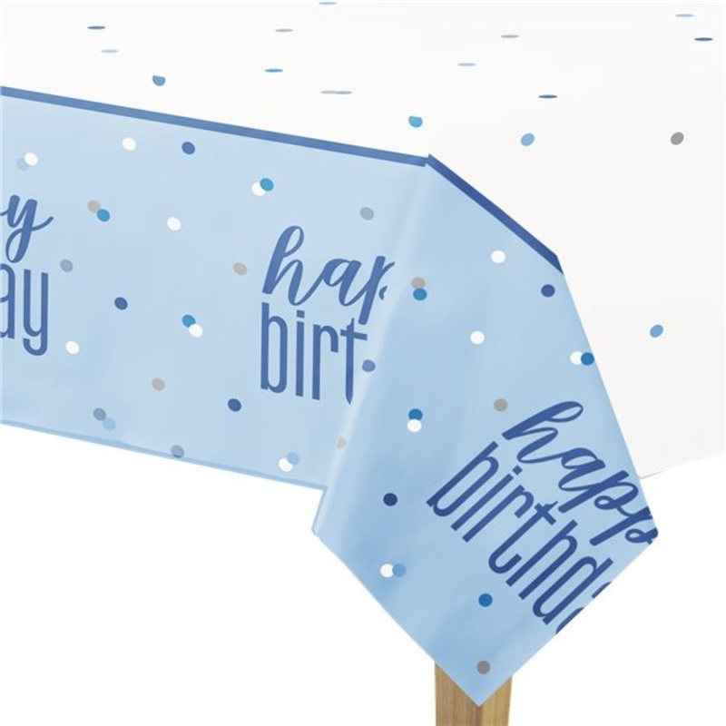 Birthday tablecloth blue dots 2.1mx 137m