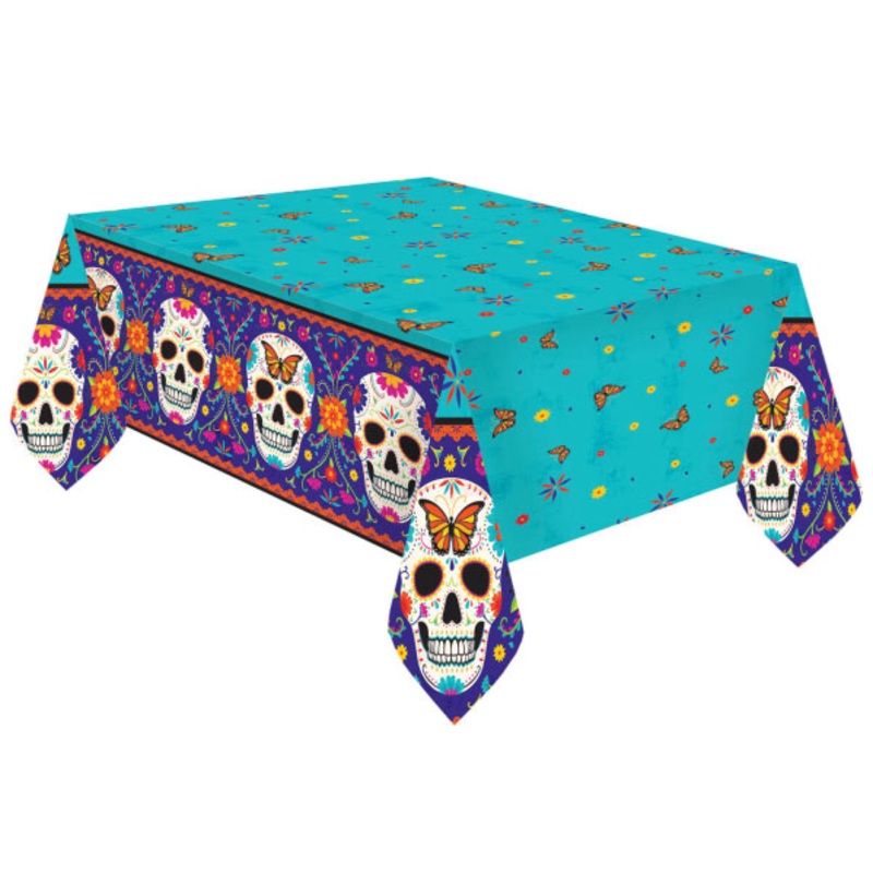 Day of the Dead colorful tablecloth 180cm