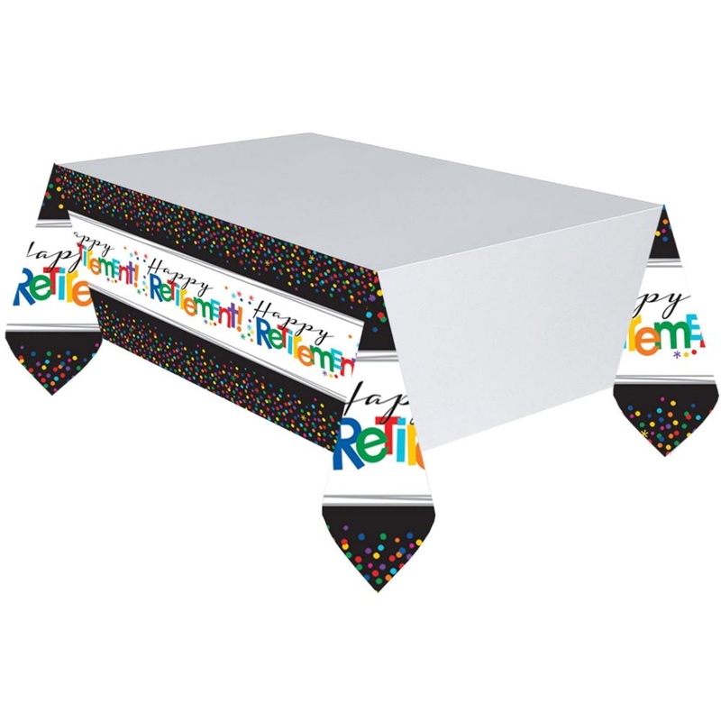 Happy Retirement tablecloth 2.6m