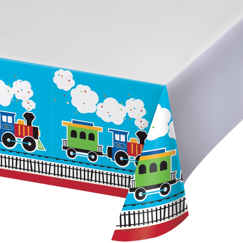 Locomotive tuff tuff tablecloth 2.59 x 1.37m