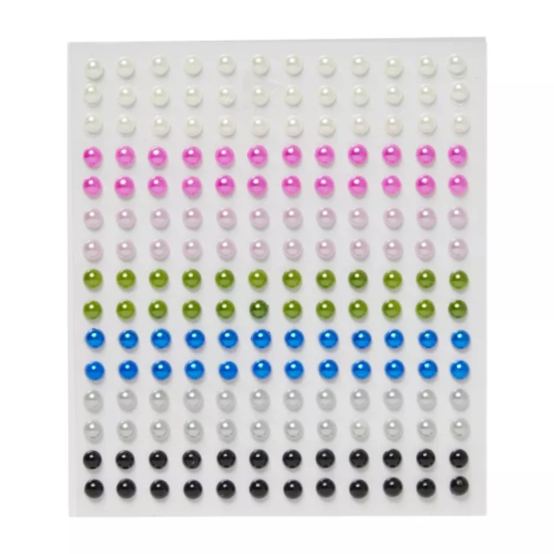 Multi-Color Press On Pearls