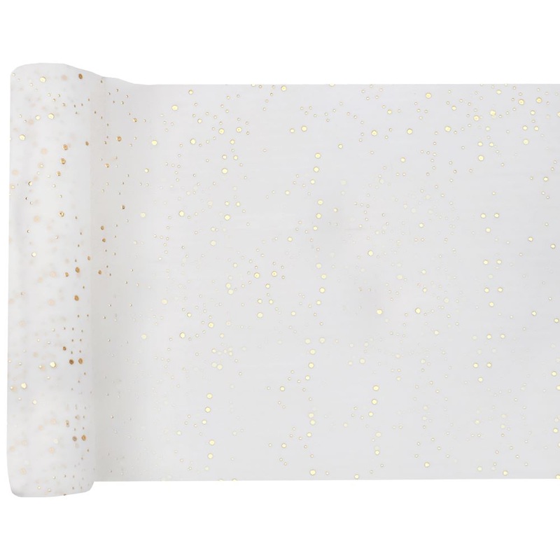 Table runner Bubble white 5 x 27cm