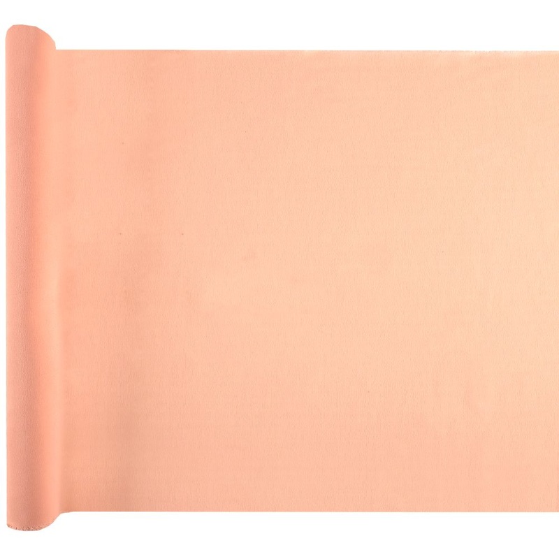 Table runner crepe peach 35cm x 3m