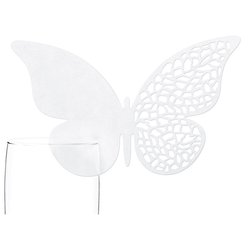 10 paper coasters White butterfly punch