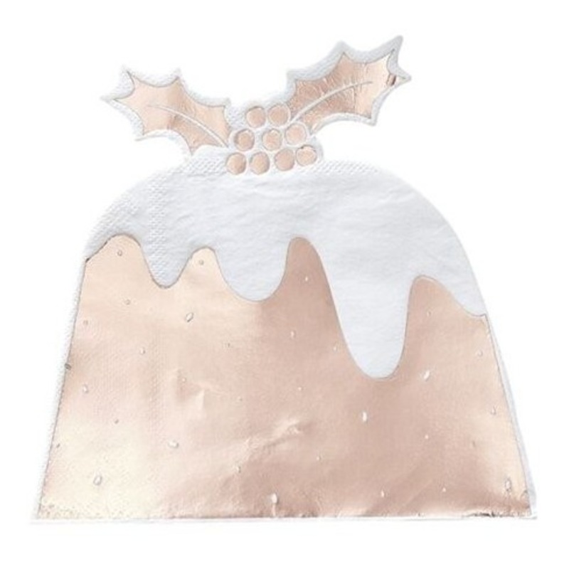 12 Christmas pudding napkins