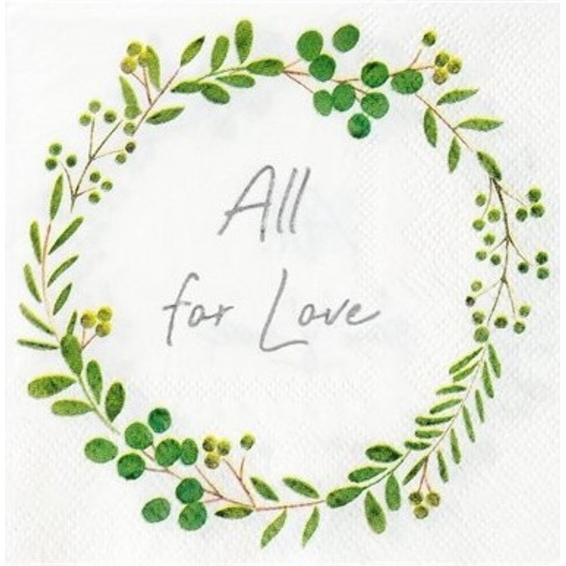 16 All for love napkins 25cm