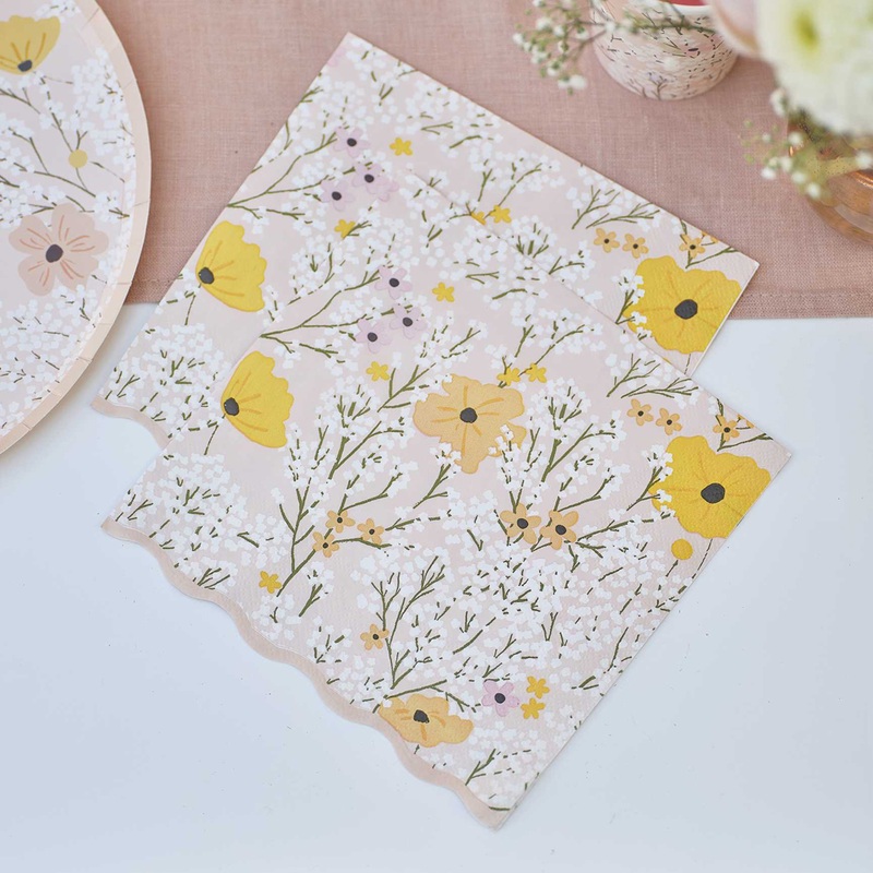 16 napkins sea of flowers 16.5cm