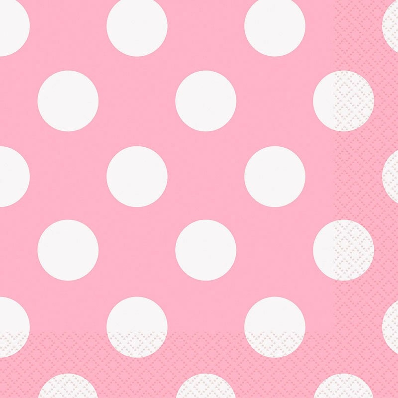 16 party napkins Tiana light pink dotted 25cm